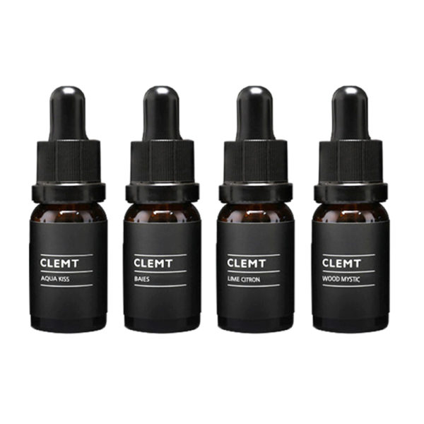 CLEMT Essential Oil Diffuser Refill Kit – 4 Bottles of Fragrance Oils &  Replacement Pads