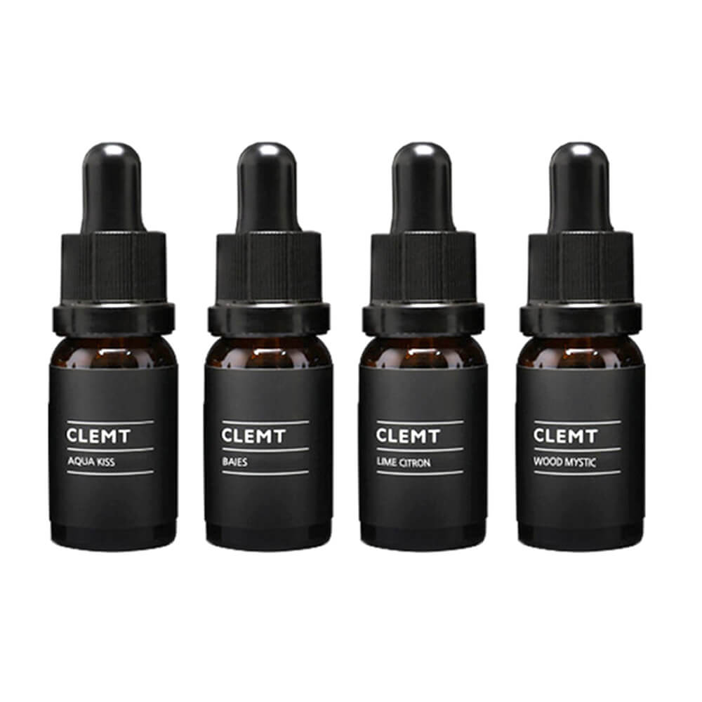 CLEMT Essential Oil Diffuser Refill Kit – 4 Bottles of Fragrance Oils &  Replacement Pads